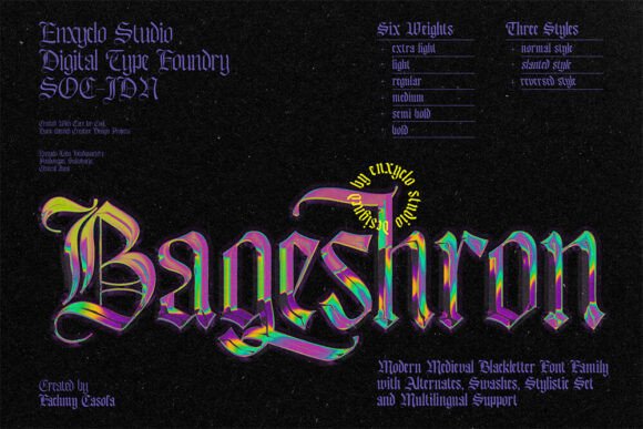 Bageshron: Bridging Medieval Blackletter and Modern Design