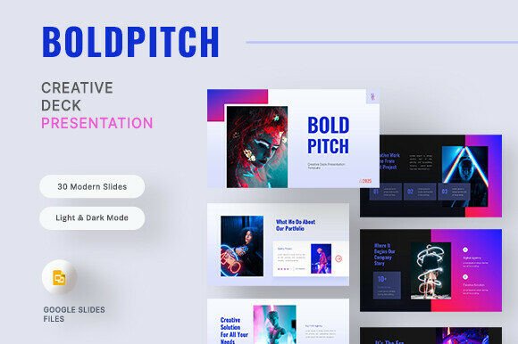 BoldPitch: Modern Creative Deck for Google Slides