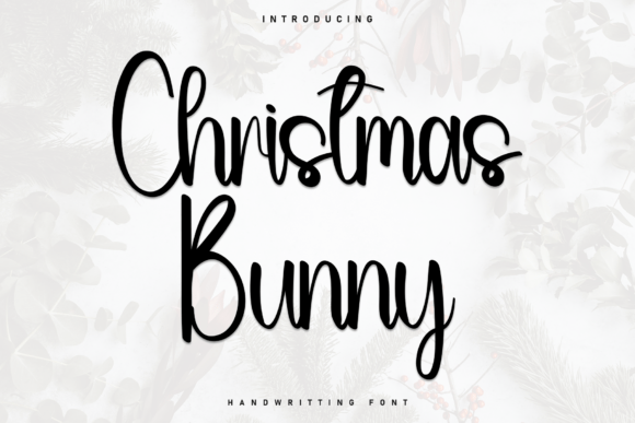 Christmas Bunny Font: A Cozy Design Asset