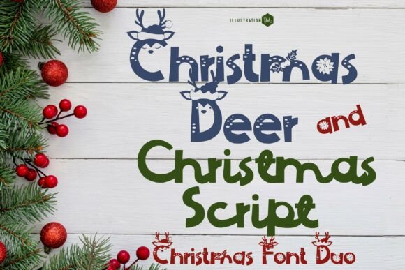 Christmas Deer Duo: A Versatile Holiday Font Family