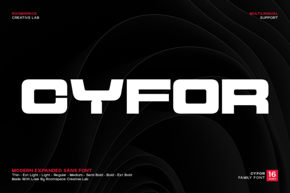 Cyfor: A Bold Expanded Sans-Serif for Tech Branding