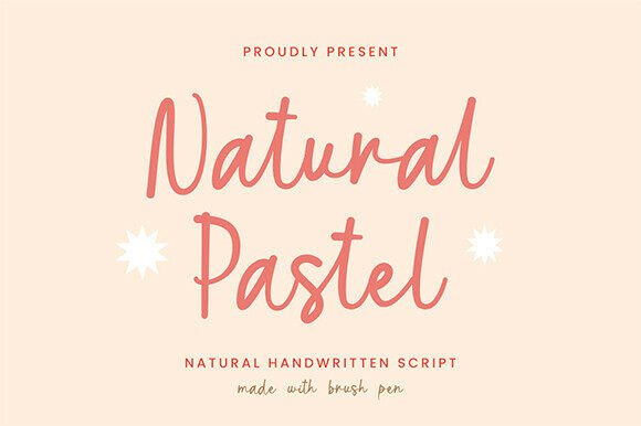Elevating Authentic Design with the Natural Pastel Handwritten Brush Font