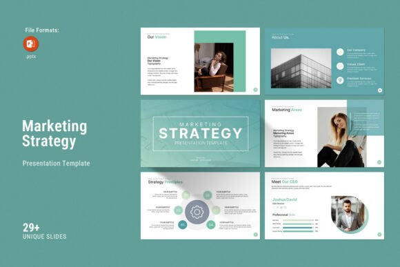 Elevating Business Communication with a Marketing Strategy PowerPoint Template