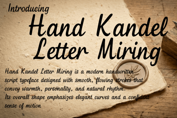 Hand Kandel Letter Miring: Elevating Visual Communication Through Refined Script Typography