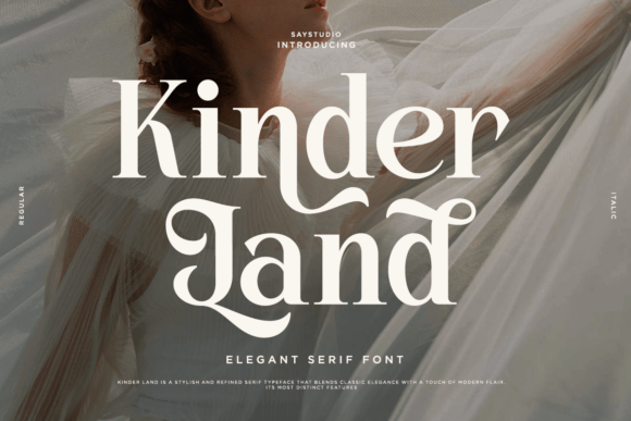 Kinder Land: Elegant Serif Font for Luxury Branding