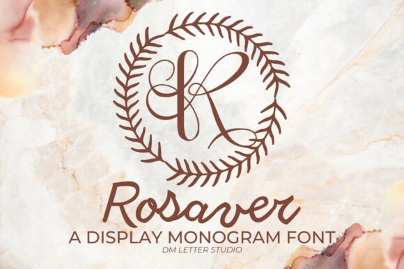 Rosaver Monogram: Elegant Typography for Branding