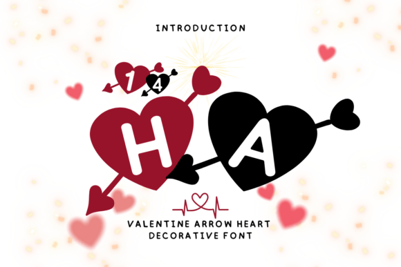 Valentine Arrow Heart Font Guide